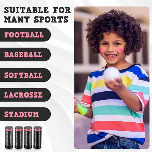 Miniatura 6 de Sweetude 6 piezas de palo de fútbol deportivo para ojos, pintura facial de fútbol para sóftbol, béisbol, atletas, estadio, Halloween, cosplay