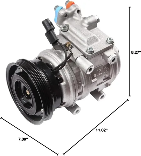 Miniatura 9 de ECCPP Compresor de aire acondicionado para 2005-2007 para Hyundai Tucson 2005-2010 para Kia Spectra Spectra5 2.0L A/C Compresor