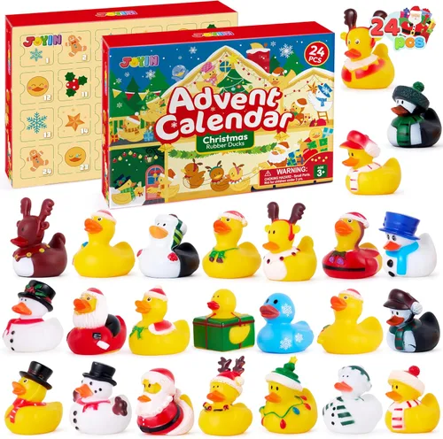 Miniatura 9 de JOYIN Calendario de Adviento de Navidad 2025 Patos, Patos de Goma para Niños, Niñas, Niños y Niños Pequeños, Regalos de Fiesta de Navidad, Juguetes