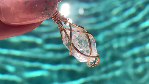 Miniatura 16 de 66 necklace pendant gemstones choose from moldavite, citrine, or herkimer diamond