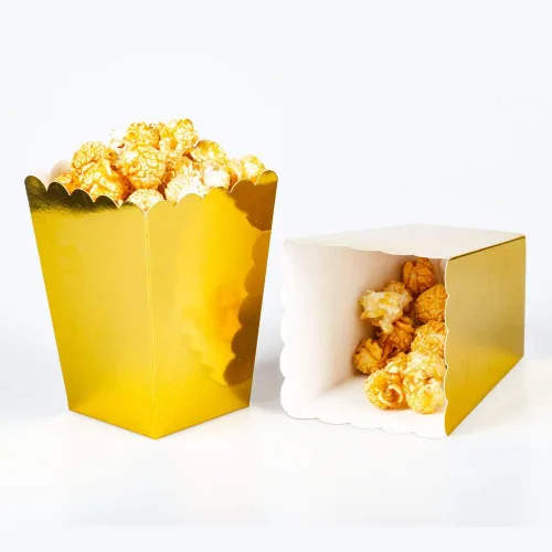 Miniatura 4 de Cajas de palomitas de maíz negras de cartón, paquete de 24