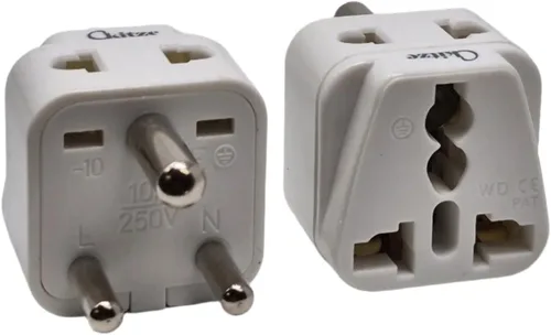 Miniatura 13 de Adaptador de enchufe de alimentación universal de 2 entradas, paquete de 3 unidades, tipo B, certificado CE para teléfonos móviles, portátiles