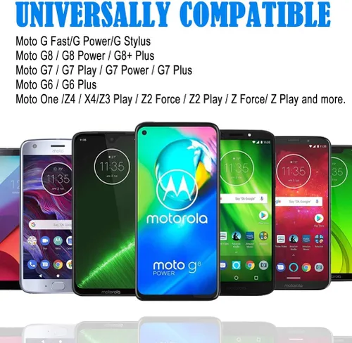 Miniatura 2 de VOTY Paquete de 2 cables de carga USB-C de 6 pies para Motorola Moto G Fast/G Power/G Stylus, Moto G8 G7, G7 Play, G7 Plus, G7 Power G6, G6 Plus X4