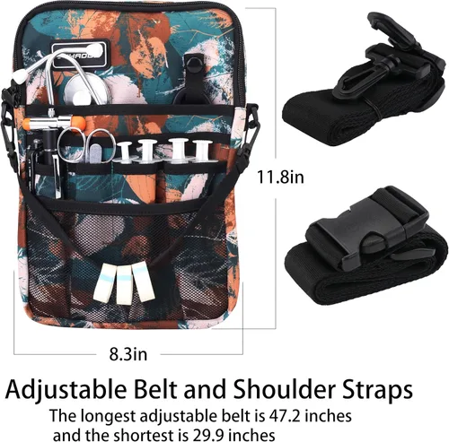 Miniatura 4 de Riñonera para enfermera con soporte para cinta, organizador de bolsillo para enfermeras para profesionales médicos, bolsa de cintura de enfermera