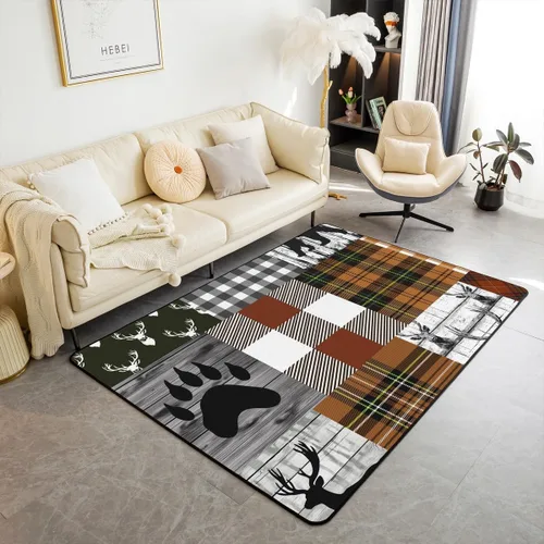 Miniatura 7 de Alfombra de camuflaje con diseño de ciervo de 3 x 5 pies, diseño de camuflaje azul militar, con bandera de Estados Unidos, para niños, adolescentes