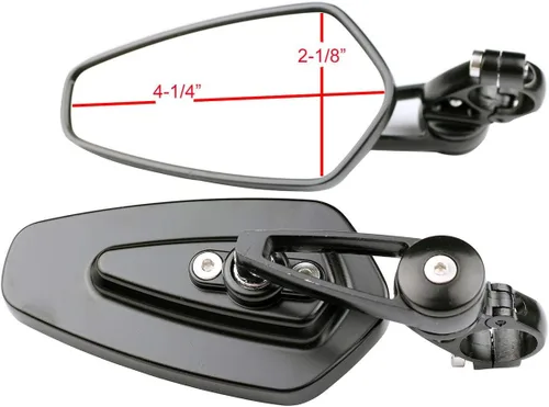 Miniatura 3 de Espejos de barra de flecha negra compatibles con Yamaha Vmax 1700 VMX1700 2011