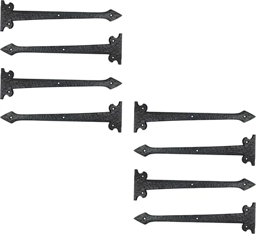 Miniatura 7 de Adonai Hardware Agee - Correa de aluminio resistente de 7 pulgadas con bisagra frontal falsa o falsa o falsa (paquete de 4, latón antiguo)