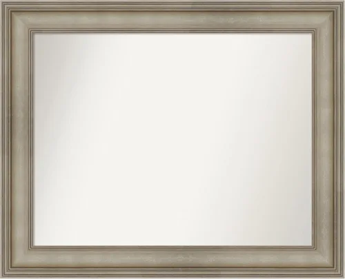 Miniatura 29 de Amanti Art Espejo de baño plateado para sobre el fregadero, 26 x 26 pulgadas, espejo cuadrado de plata antigua, marco de madera tradicional mediano