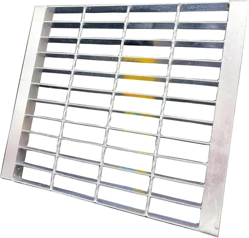 Miniatura 10 de Rejilla de drenaje de acero galvanizado con borde de 24 x 24 pulgadas, cubierta de canal de entrada de alta resistencia clase B de 28100 libras