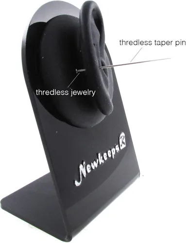 Miniatura 6 de NewkeepsR - Broche de titanio G23 de ajuste a presión 20g18g16g arete labret para labio monroe tragus
