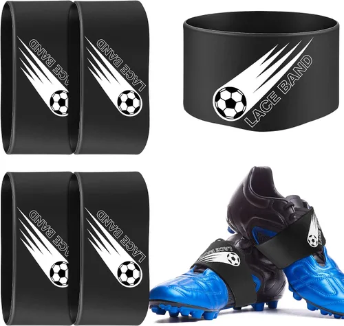 Miniatura 23 de Patelai 4 piezas de cubierta de cordón para tacos de fútbol, banda de zapato de fútbol, cubierta de zapato de fútbol, bandas de taco de fútbol