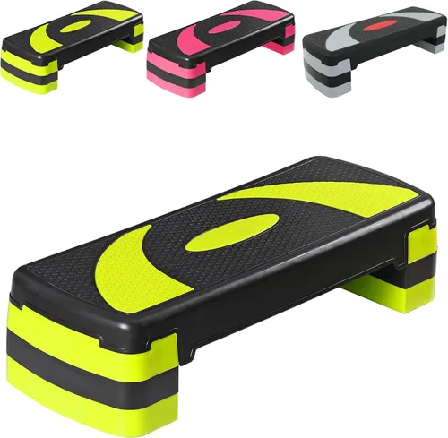 Miniatura 10 de ZENY Plataforma aeróbica de 31 pulgadas, escalón de entrenamiento ajustable con elevadores estables, escaladores de pie para ejercicio en casa