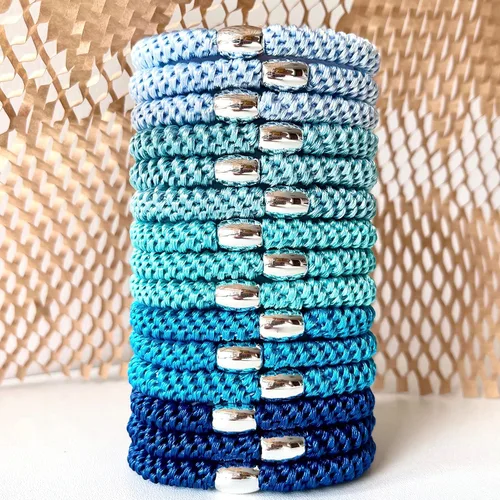 Miniatura 9 de Tanha 15 pulseras para el cabello, ligas para el cabello para mujeres y hombres, soportes para cola de caballo para cabello grueso, fuerte elástico