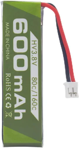 Miniatura 7 de Batería de iones de litio 1S 3.8V 80C 600mAh con conector de enchufe JST PH-2.0 con cable de carga USB para Cinewhoop Tinyhawk Micro FPV Racing