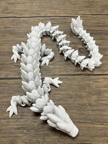 Miniatura 14 de MunnyGrubbers - Juguete para ansiedad de dragón de cristal XL de 26”, resistente, articulado y flexible, impreso en 3D, figura coleccionable, apto