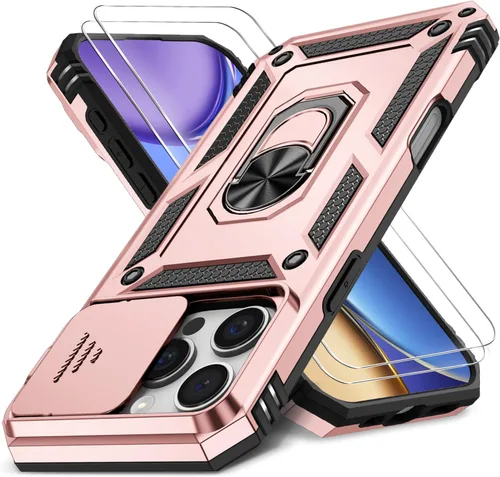 Miniatura 47 de Funda HakkTaoo para iPhone 13/iPhone 14 de 6.1 Pulgadas con Funda Deslizante para Cámara + Protector de Pantalla (2 Paquetes), Funda Protectora a