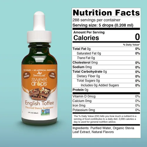 Miniatura 2 de SweetLeaf Sweet Drops - Edulcorante líquido de stevia saborizado, extracto de stevia orgánico, cero calorías, sin gluten, apto para keto, sin OGM