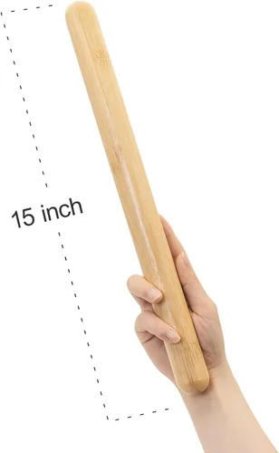 Miniatura 2 de Varilla de masaje de bambú - Rodillo para moldear el cuerpo, herramienta de masaje Guasha para relajar los músculos