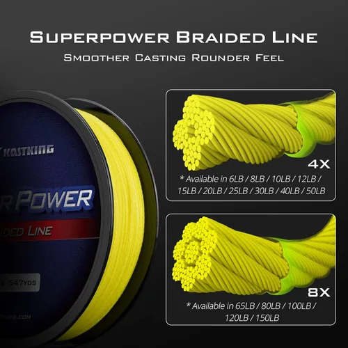 Miniatura 2 de KastKing Hilo de pescar trenzado superpotente –Sedales trenzados resistentes a la abrasión –Superlínea increíble – Cero estiramiento – Pequeño