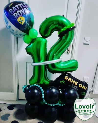 Miniatura 4 de Lovoir Globo verde oscuro de 40 pulgadas con el número 12 del número 21 de gran tamaño gigante, globos de helio verde oscuro para fiesta
