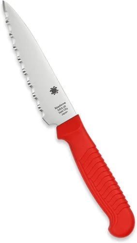 Miniatura 11 de Spyderco Cuchillo utilitario de cocina ligero con hoja de acero inoxidable MBS-26 y mango de plástico de polipropileno Negro