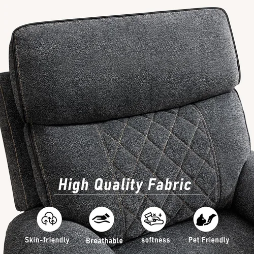 Miniatura 5 de HAOMARKETS Silla reclinable eléctrica, sillón reclinable eléctrico de tela suave con portavasos de metal, sillas reclinables de alta resistencia