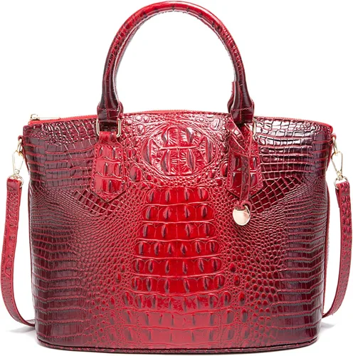 Miniatura 19 de Makcr Joacbv Bolso Satchel para Mujer Bolso Bandolera Largo Elegante Bolso Tote Asa Superior Cuero Vegano Bolsos de Mano para Damas Patrón en Relieve