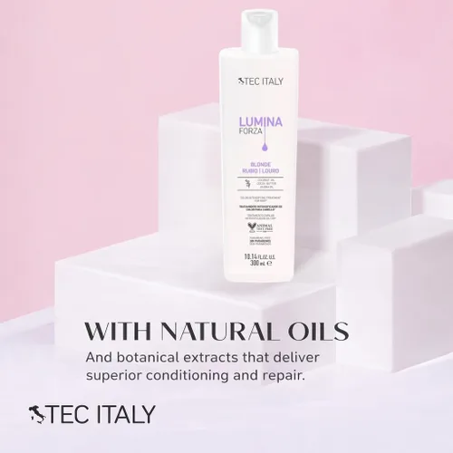 Miniatura 6 de Tec Italy Lumina Forza - Tratamiento tonificante rubio sin enjuague para cabello rubio, neutraliza los tonos amarillos, mejora el brillo y cuidado