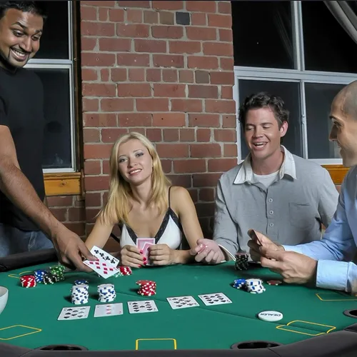 Miniatura 2 de Mesa de póquer plegable de casino mesas de póquer Texas Hold'em Mesa de póquer plegable, mesa de juego de mesa de fieltro con portavasos de plástico