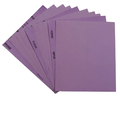 Miniatura 20 de Papel de lija de 120 granos, hojas de lija en seco o húmedo de 9 x 11 pulgadas, papel de lija abrasivo avanzado de alúmina blanca fundida