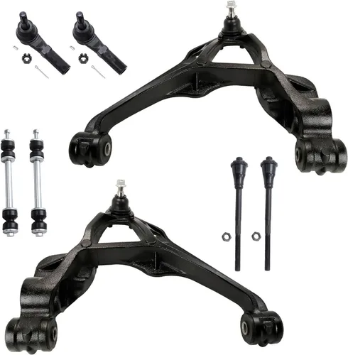 Miniatura 248 de Detroit Axle - Kit de brazos de control de extremo delantero de 8 piezas para Dodge Dakota 00-04, Durango 00-03, 4 brazos de control superior e