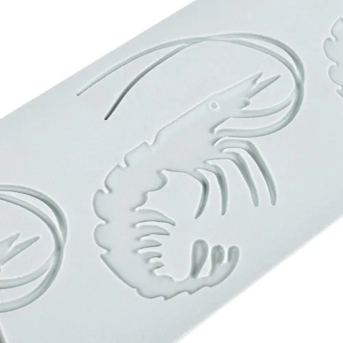 Miniatura 8 de Molde de silicona con forma de langosta y encaje para chocolate y dulces, molde 3D hueco con forma de espina de pescado para dulces, decoraciones