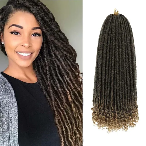 Miniatura 25 de 6 paquetes de cabello de ganchillo Goddess Locs, locs falsos rectos de 12 pulgadas para ganchillo, extensiones de cabello sintético suave rizado