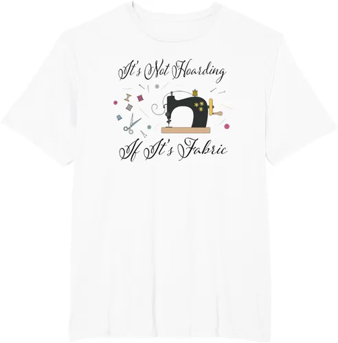 Miniatura 14 de It's Not Hoarding If Its - Camiseta de costura para acolchado, Blanco, S