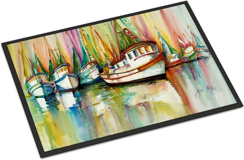 Miniatura 81 de Caroline's Treasures JMK1017JMAT - Tapete de caza de rana garza azul, 24 x 36 pulgadas, tapete para puerta delantera, interior y exterior
