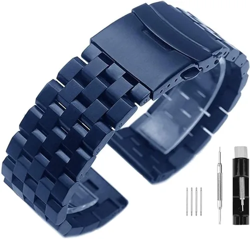 Miniatura 11 de Correas de reloj de metal cepillado para hombres y mujeres, correa de reloj de acero inoxidable sólido 18/20/22/24/26mm, correa de reloj de pulsera
