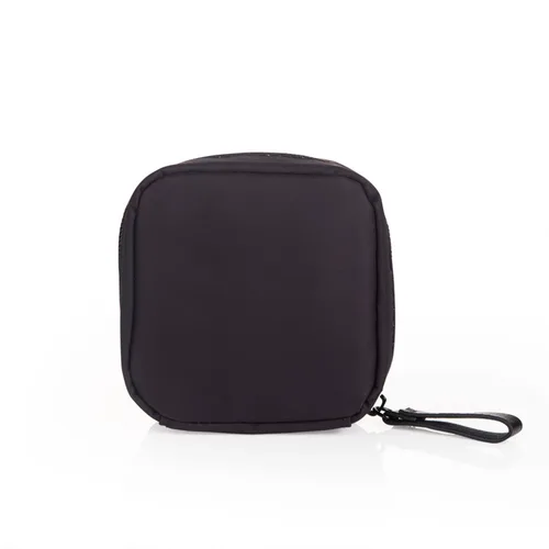 Miniatura 24 de Bolsa de cosméticos media luna Hekyip, neceser de maquillaje para viajes, neceser impermeable portátil para niñas y mujeres, pequeña (TODO NEGRO)