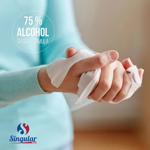 Miniatura 8 de Singular Wipes - Toallitas desinfectantes para manos, tamaño de viaje, 30 unidades envueltas individualmente, aroma cítrico fresco, hidratante
