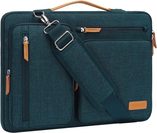 Miniatura 12 de MOSISO Bolsa de hombro protectora 360 para laptop, bolsas de computadora de 15-15.6 pulgadas compatibles con MacBook Pro de 16 pulgadas, HP, Dell