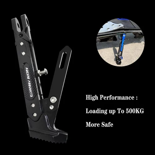Miniatura 6 de Soporte de patas de motocicleta universal ajustable modificado CNC de aleación de aluminio, soporte de trípode ajustable, soporte lateral