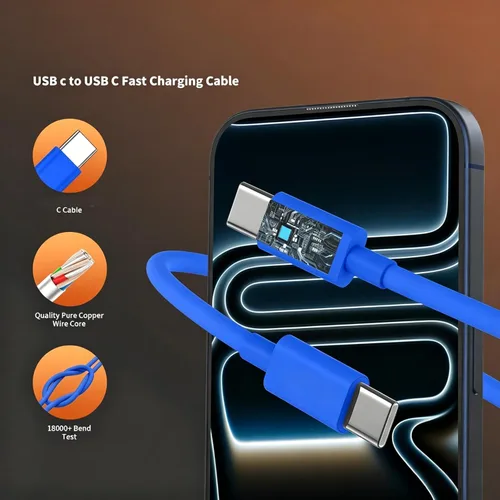 Miniatura 5 de Cargador de carga rápida para iPhone 17 y 16 Pro Max, cargadores USB C súper rápidos para iPhone 17 (6 pies+6 pies + 10 pies) tipo C con bloque