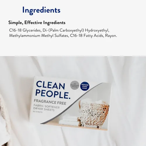 Miniatura 8 de The Clean People Sábanas suavizantes de tela, sábanas para secadora, suavizan y eliminan la adherencia estática, suavizante vegano, sin fragancia