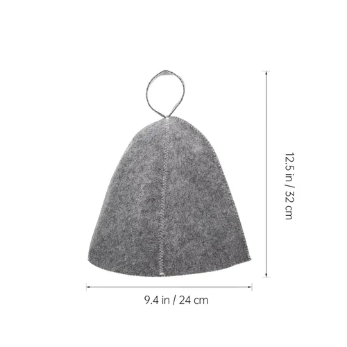 Miniatura 7 de EXCEART Sombrero de sauna de fieltro grueso, ligero y cómodo, con absorción de humedad y lazo para colgar, para hombres y mujeres, sauna, sala