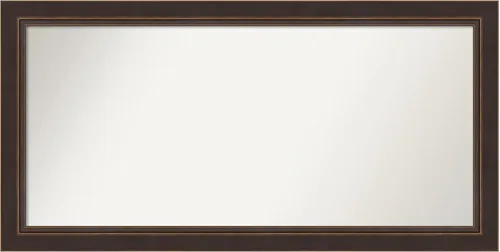 Miniatura 318 de Amanti Art Espejo de baño de bronce para sobre el fregadero, 24 x 24 pulgadas, espejo cuadrado de bronce Lara para tocador, marco de madera