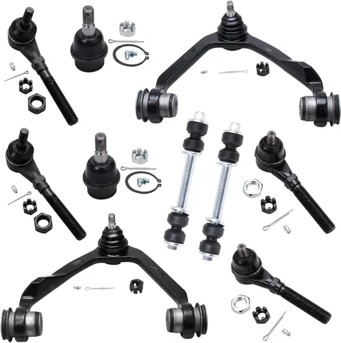Miniatura 72 de Detroit Axle - Kit de suspensión frontal de 10 piezas para Jeep 2002-2004 Liberty, 2 brazos de control superiores con rótula 2 rótulas inferiores, 4