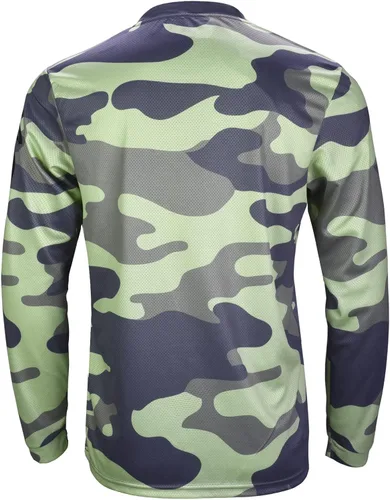 Miniatura 3 de Camisetas de ciclismo de montaña para hombre, manga larga, MTB Off-Road Motocross Jersey de secado rápido y absorbe la humedad