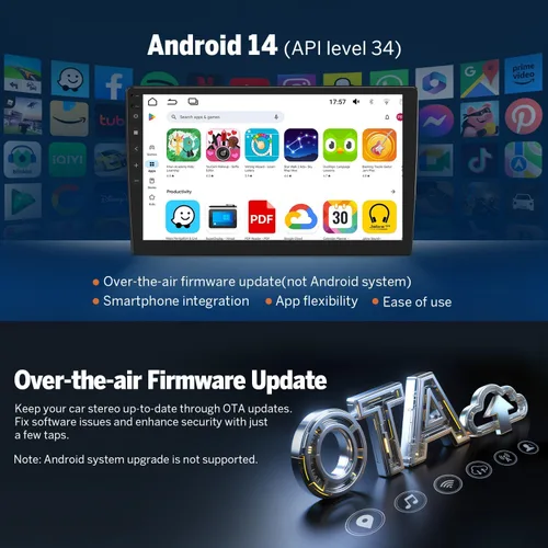 Miniatura 7 de Eonon Estéreo de coche de 9 pulgadas 4+64G para Ford F150 (2009-2014), Android 14 inalámbrico CarPlay y Android Auto, Bluetooth 5.4, pantalla táctil