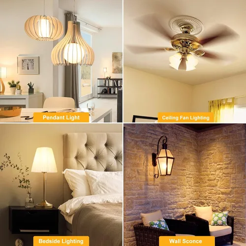Miniatura 6 de Paquete de 6 bombillas LED G16.5 esmeriladas, foco LED E26 equivalente a 60 W, foco LED regulable G16 1/2 Edison de 6 W 3000 K blanco suave, focos
