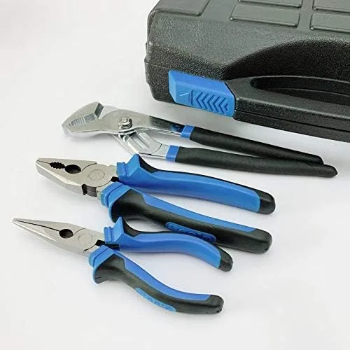Miniatura 4 de Juego de herramientas para el hogar de 58 piezas con estuche de plástico moldeado por soplado, herramientas de mano más alcanzadas para reparación