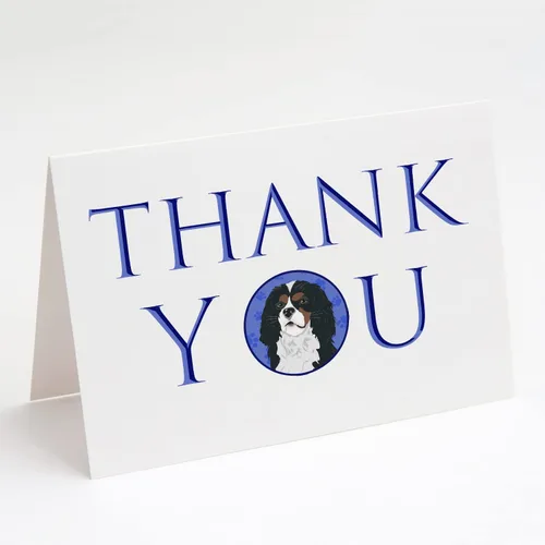 Miniatura 106 de Caroline's Treasures CK8919GCA7P - Tarjetas de felicitación y sobres de agradecimiento tricolor #1, diseño de pastor australiano, color negro, Blanco